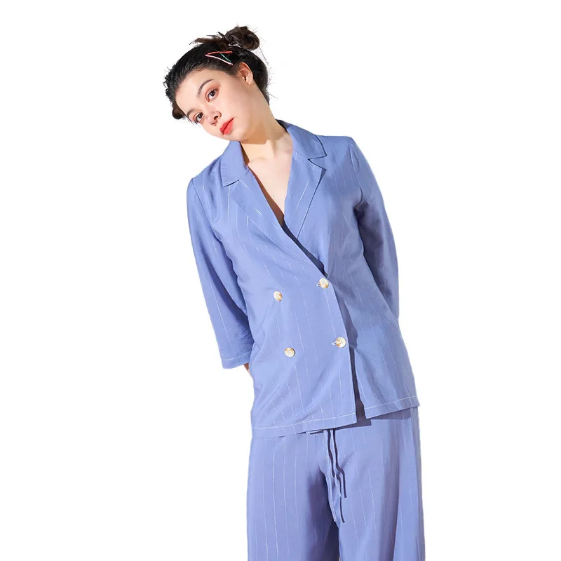 Простая Пижама для женщин новинка 2021 летняя одежда сна комплект из топа и брюк