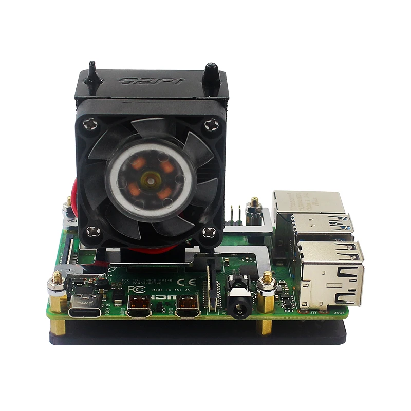 Охлаждающий вентилятор 52Pi Ice Tower для Raspberry Pi 4 медная трубка с RGB вентилятором +