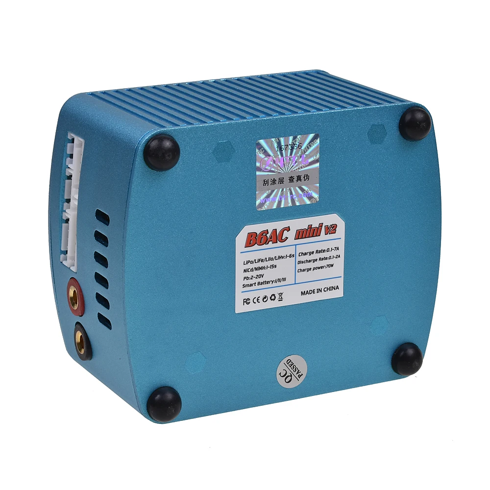 HTRC imax B6AC Mini V2 Цифровой Радиоуправляемый баланс зарядное устройство Dis 80 Вт 7A