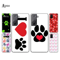 dog footprint fashion silicone cover for samsung galaxy s21 s20 fe ultra s10 s10e lite s9 s8 s7 plus phone case