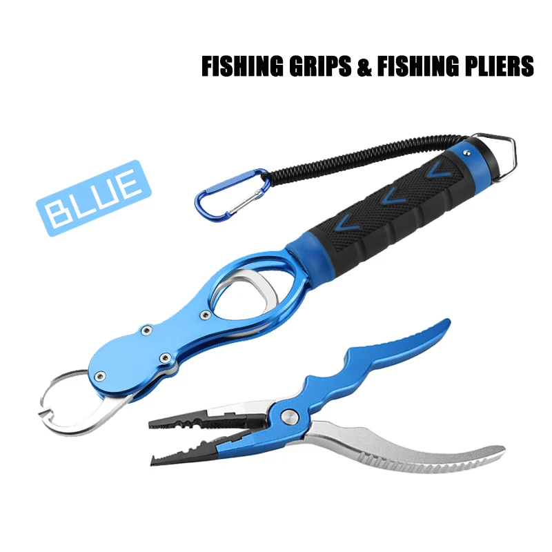 

Fishing Tools Set Stainless Steel Fishing Grips & Fishing Pliers With Scale Sheath Retractable Leash Combo Outlife Portable