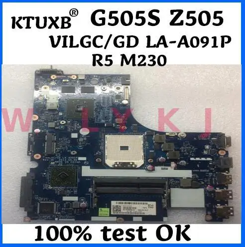 KTUXB Lenovo G505S Z505 Материнская плата ноутбука VILGC/GD LA-A091P AMD R5 M230 2G DDR3 100% тесты OK |