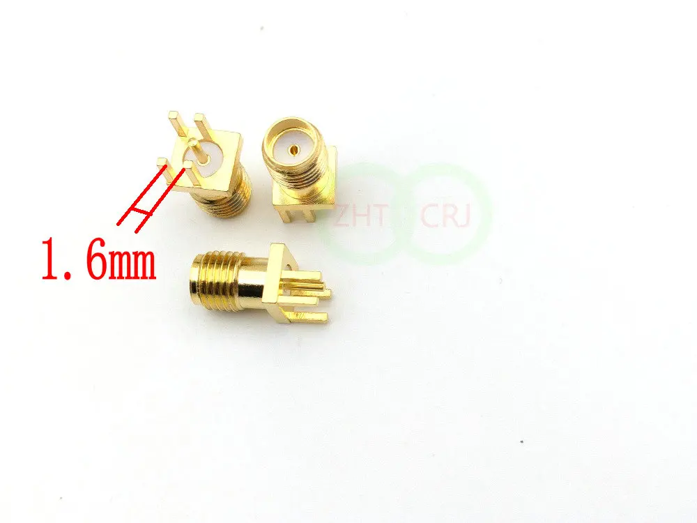 

1000pcs Gold SMA female jack solder PCB clip edge mount RF connector