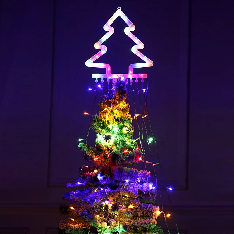 

Christmas Decorations Star String Lights 8 Modes Waterproof 317 Led Christmas Tree Toppers Fairy Lights Indoor Outdoor Garden