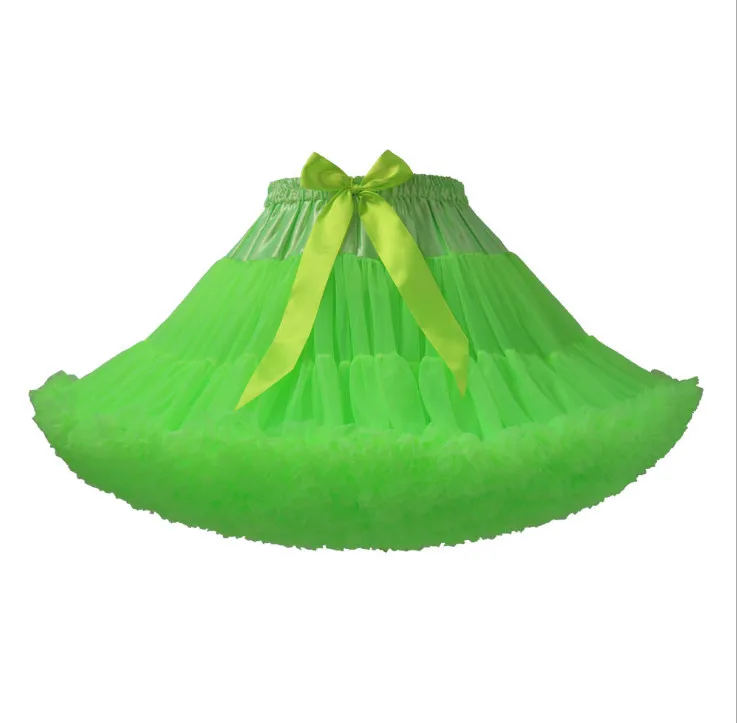 Bright Green Горячая Распродажа женские Мини Тюль для нижней юбки пышная короткая винтажная Свадебная подвенечная Нижняя юбка рокабилли пачка - Цвет: Bright Green