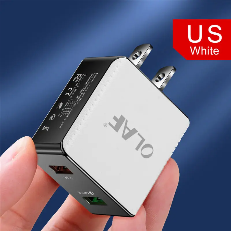 US White 18 Вт USB зарядное устройство Быстрая зарядка 3,0 адаптер настенная вилка Qualcomm 3,0 USB зарядка Телефон быстрая зарядка для iPhone samsung Xiaomi huawei - Тип штекера: US White