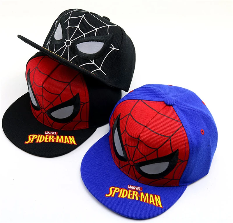 39 цветов, шапки для маленьких мальчиков и девочек, SPIDER-MAN хлопковая детская бейсбольная кепка с вышитыми героями мультфильмов, Кепка в стиле хип-хоп для мальчиков и девочек, бейсболка