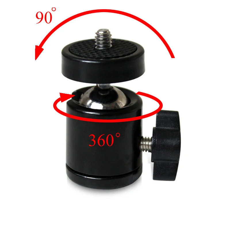1/4&quot Screw Tripod Ball Head DSLR Camera Camcorder DV 360 Rotating Swivel Mini Ballhead LED Light Flash Bracket Black | Электроника