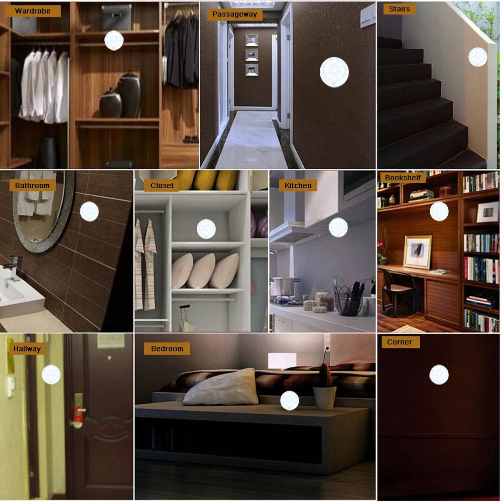 PIR датчик движения 6 светодиодный ночной Светильник для детей детская спальня