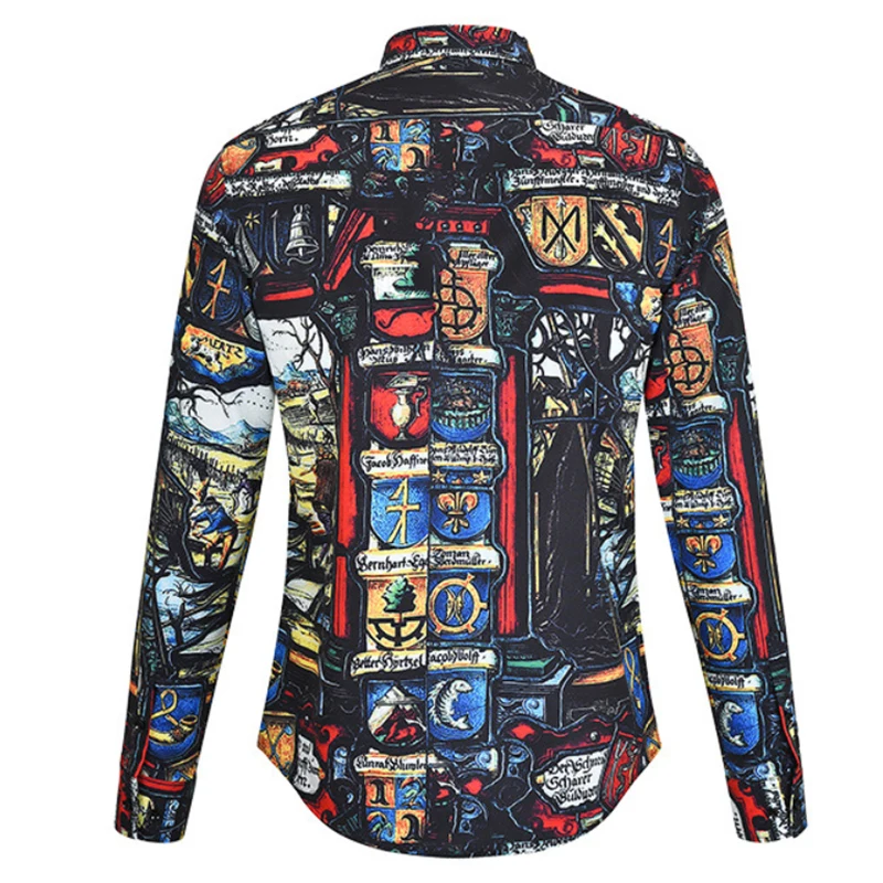 Новейшая Осенняя мужская рубашка в британском стиле модная Высококачественная