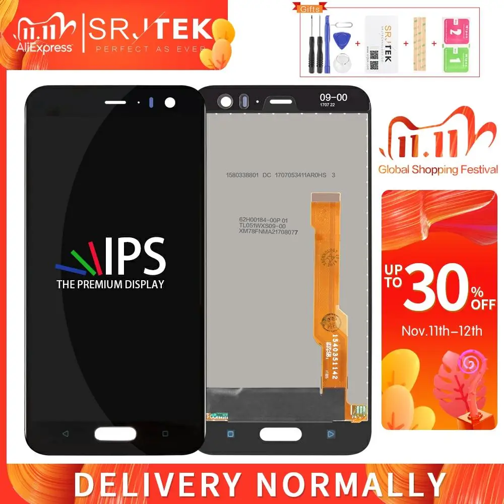 Srjtek для HTC U11 LIFE ЖК сенсорный экран дигитайзер Сенсорное Стекло в сборе 5 2