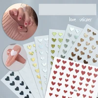 10pcs love color 3d self adhesive nail art sticker laser style decorative applique used on nail art all for manicure