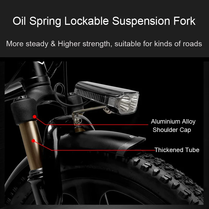 Складной Электрический горный велосипед 20 дюймов скрытый аккумулятор 48 в 10 Ач/Ач