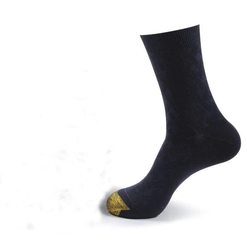 

High Quality Men's Deodorant Breathable Combed Cotton Black Crew Dress Socks Work Socks 5 Pair 42-46 EU