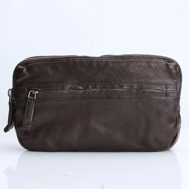

Fashion retro natural genuine leather men's large-capacity clutch bag simple casual outdoor ladies long business mobile wallet