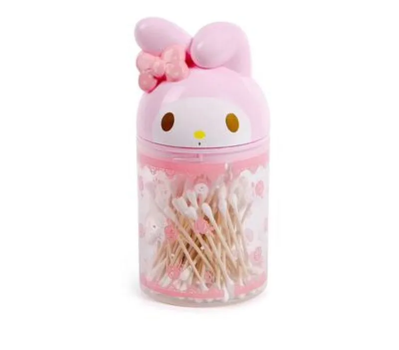 

Cute cartoon doll style cotton swab box Melody desktop cotton swab storage box cute toothpick holder storage box