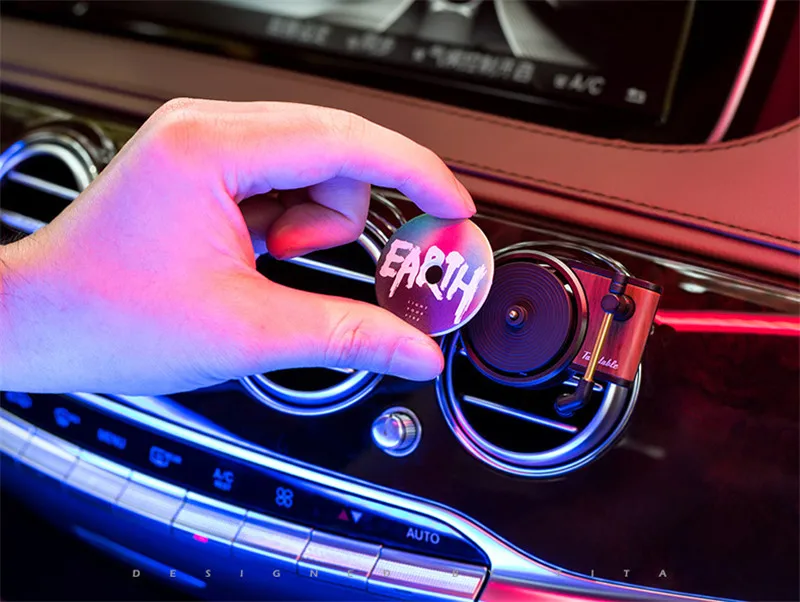【Best】ароматерапия автомобильный освежитель воздуха на выходе автомобиля запись плеер аромат папка твердый парфюм стойкий Океан Свежий