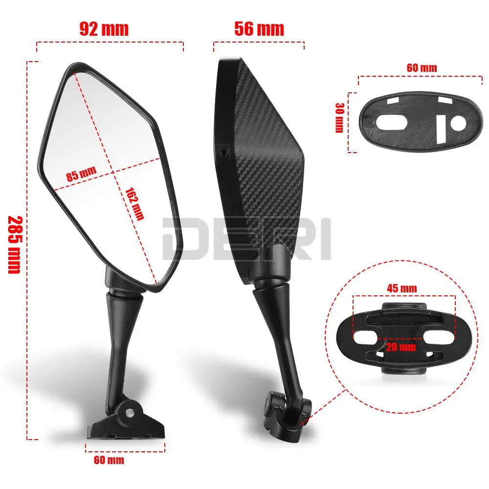Зеркало заднего вида для мотоцикла Honda CBR900 CBR919 CBR929 Yamaha YZF R1 R6 R25 R15 R125 R3 R1S |