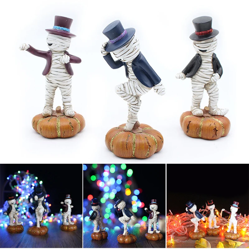 

Halloween Decorations Music And Dance Mummy Statues Children's Toys In Car Interesting And Durable 3pcs @ls
