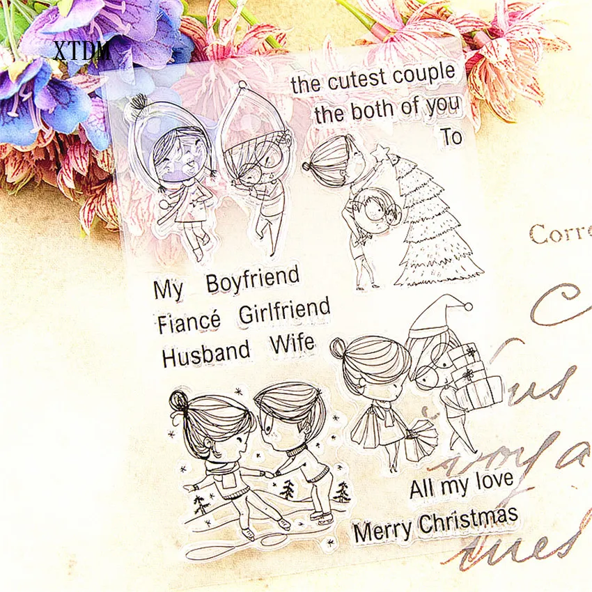 Лидер продаж прозрачный штамп для маленького человека силиконовый альбом