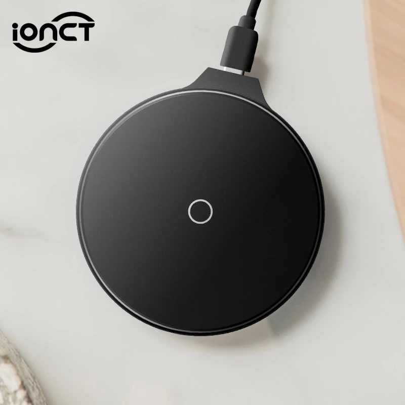 IONCT 10W Быстрое беспроводное зарядное устройство qi для iPhone X XR XS USB Беспроводная зарядка для samsung Xiaomi huawei зарядное устройство Беспроводная подставка