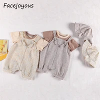baby girl 2020 summer clothing sets infant summer outfit newborn solid color tee palid overalls baby boys clothing set