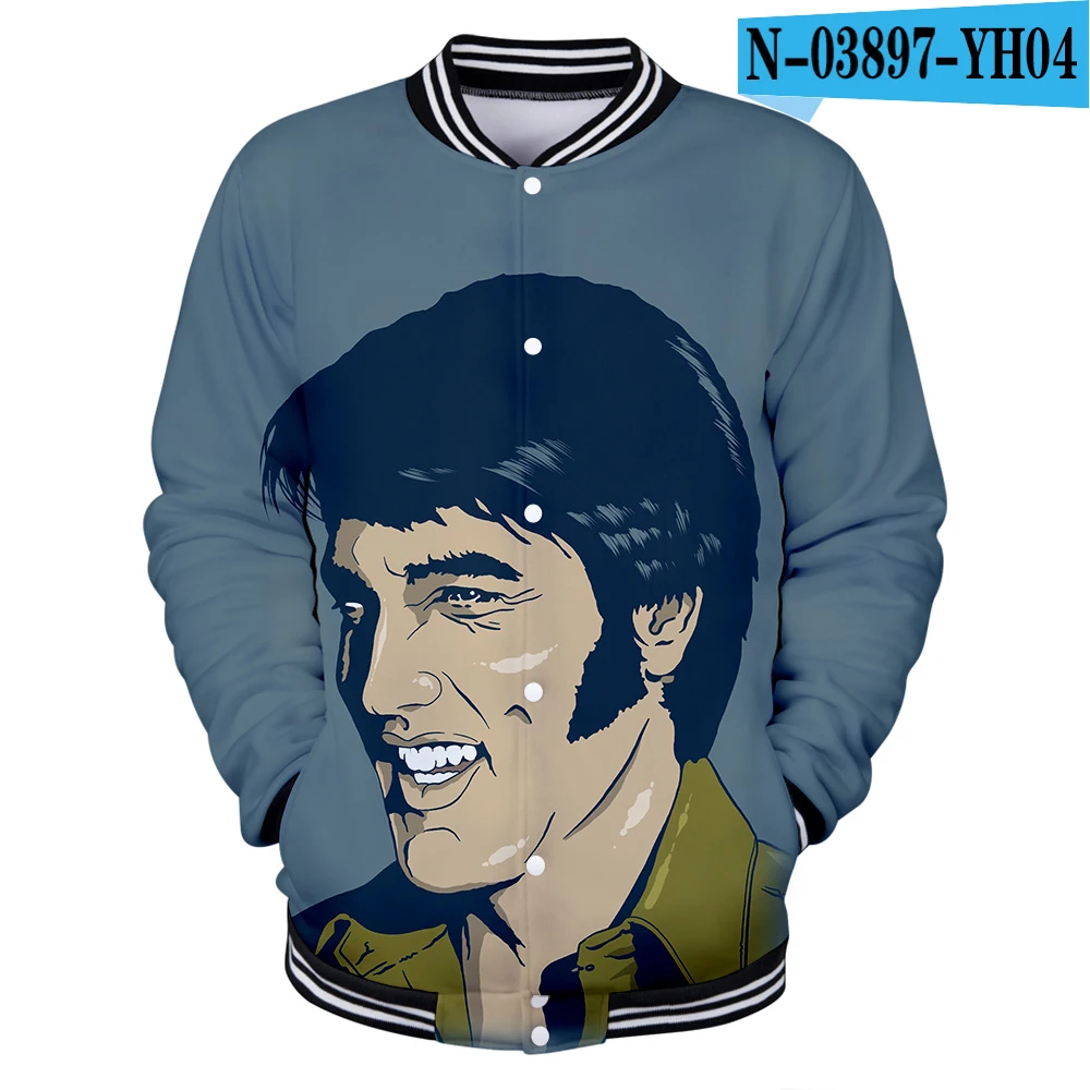 Elvis Presley бейсбольная форма для мужчин Весна Повседневная Harajuku Elvis Presley бейсбольные куртки плюс размер для мужчин Уличная - Цвет: A