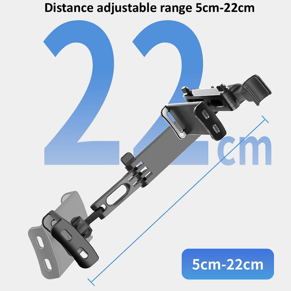 telescopic car rear pillow phone holder tablet car stand seat rear headrest mounting bracket for phone tablet 4 11 inch free global shipping