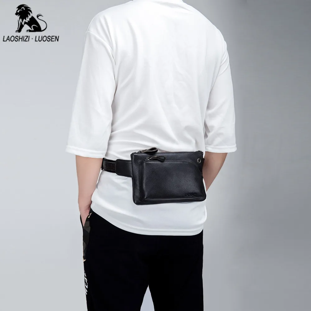 Сумки из натуральной кожи поясная сумка мессенджер для мужчин маленькая поясные
