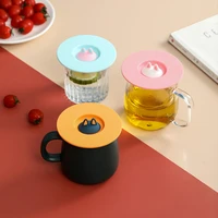 creative cat ear silicone cup lid dust proof and leak proof coffee cup insulation cover food grade kitchen bar accessories tools
