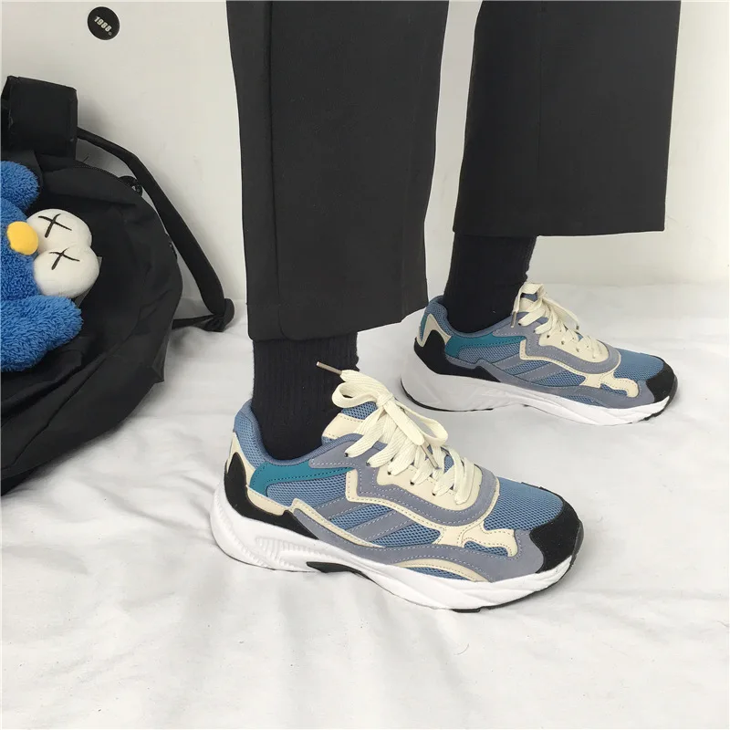 

SHOFORT Sneakers 2020 Fashion Retro Mixed Colors Shallow All-match Casual Shoes for Women Waterproof Soft Bottom White Shoes