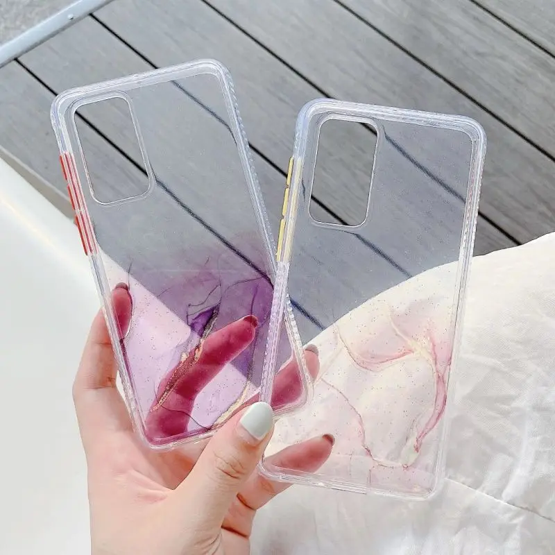 

Luxury marble flow gold mobile phone case For Redmi NOTE 9 PRO MAX 9C Transparent phone case For Redmi NOTE9S 9C Anti-drop cover