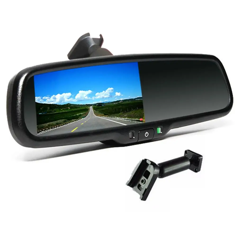 4.3In DC12V Car Rear View Mirror Monitor Display With Bracket Mount PAL/AUTO/NTSC Signal System Support VCD/DVD/TV/GPS | Автомобили и