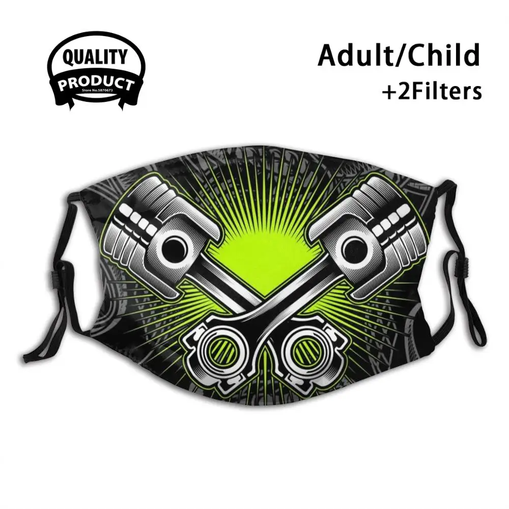 

Motorcycle Piston Logo Vector Logos Funny Cool Cloth Mask Car Motorcycle