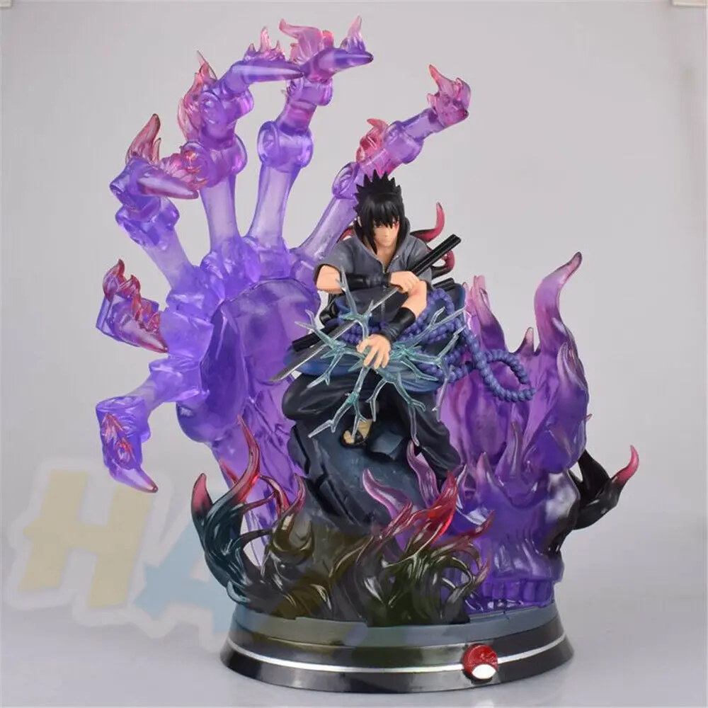 Anime Naruto Uchiha Sasuke Painted Statue Model Figure Collection In Box GK | Игрушки и хобби