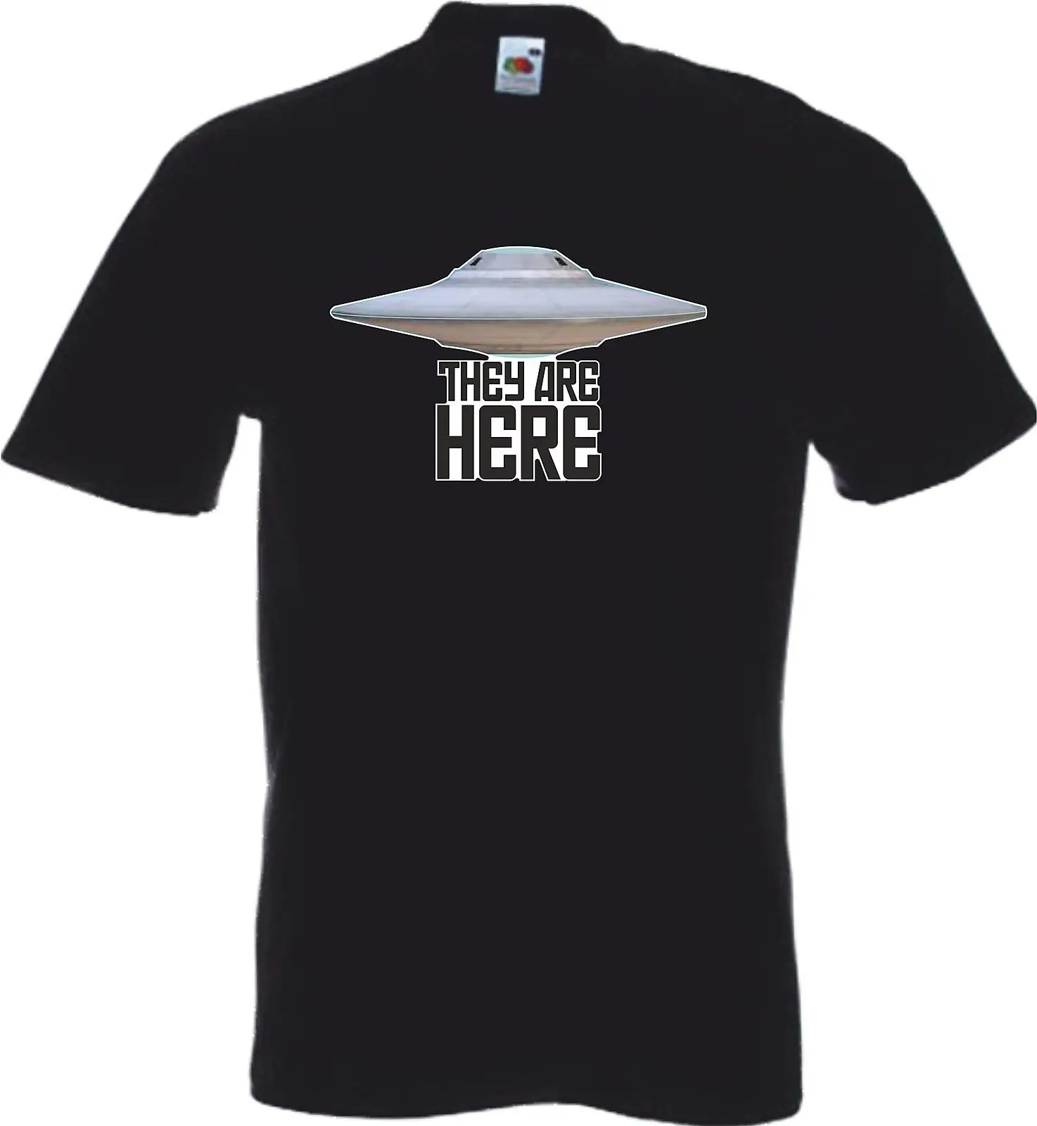 Футболка с надписью THEY ARE HERE UFO футболка рисунком из мультфильма SCI-FI область 51 для