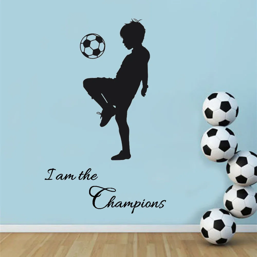 

KAKUDER " I am The Champions " PVC Wall Sticker Home Decor DIY Mural Decal Vinyl Art adesivo de parede room decoration Drop Ship