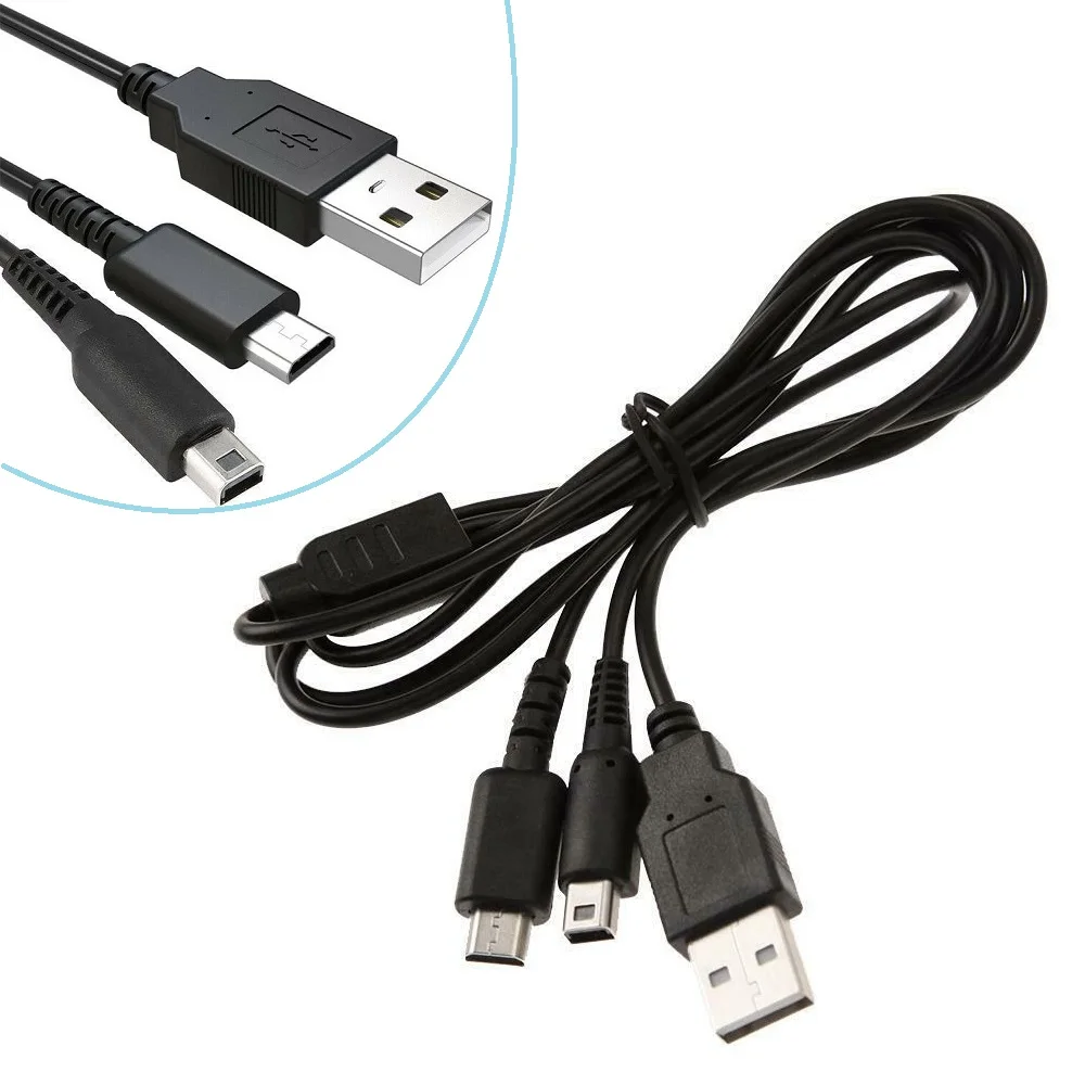 2 в 1 USB-кабель для зарядки Nintendo 3DS DSi XL & DS Lite USB-шнур питания Новинка | Электроника