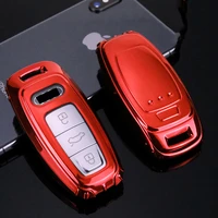 car key cover case for audi q8 c8 a6 a7 a8 2018 2019 auto styling keyring holder protection accessories shell interior styling
