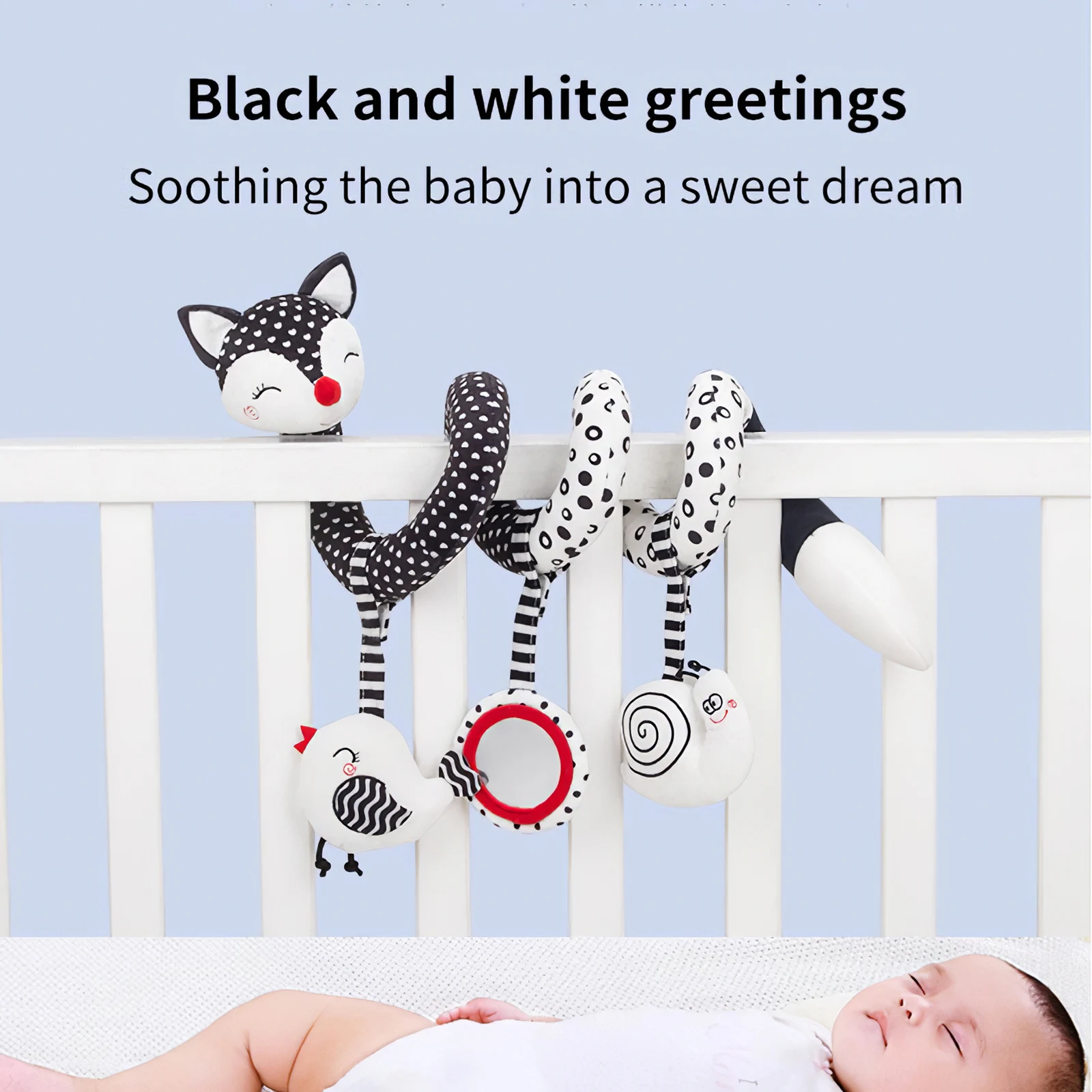 

Newborn Plush Infant Spiral Toy Baby Bed Stroller Hanging Rattles Baby Mobile Cartoon Baby Toys Baby Boys Girls Toddler Gift