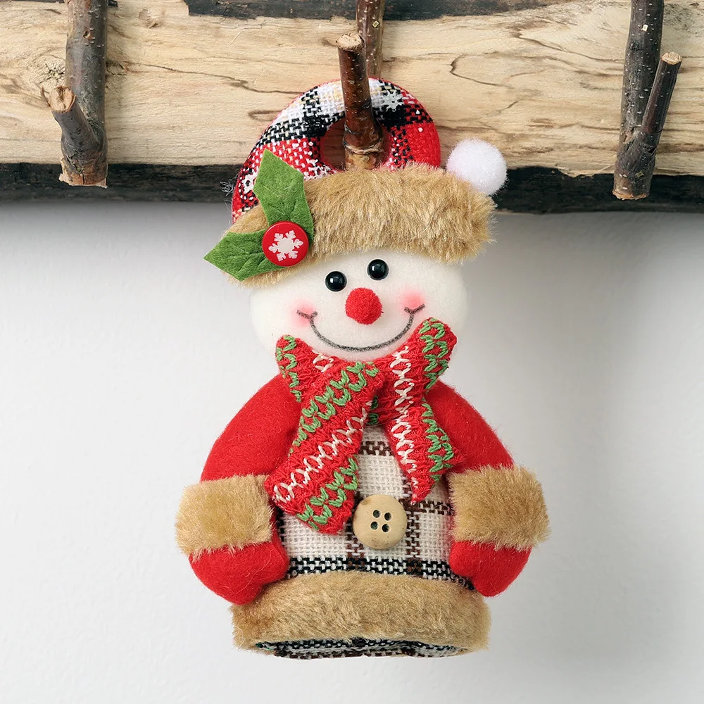 1908-Snowman Подвески для рождественских украшений, игрушка для улицы, рождественская елка, подвесные украшения, Санта Клаус, снеговик, медведь, лось, кукла для домашнего декора, детский подарок - Цвет: 1908-Snowman