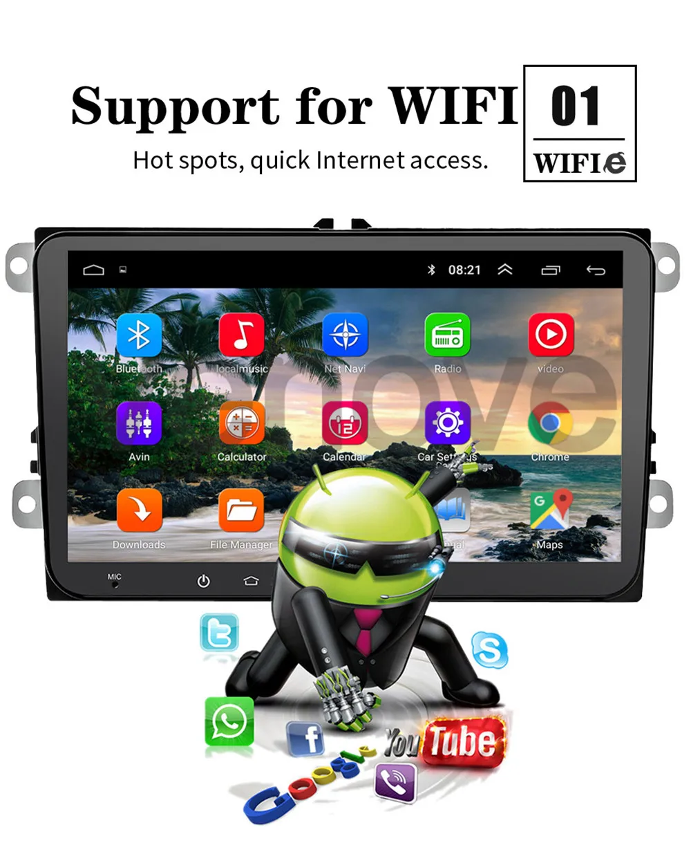 Joyincar 9 &quotАвтомобильный мультимедийный плеер 2 din Android 1 автомобильный Радио gps