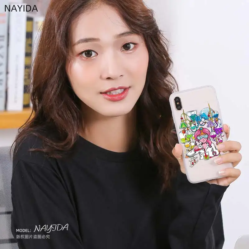 Мягкий силиконовый чехол для телефона iPhone 12 11 Pro XS Max XR X 8 7 6 Plus 5S SE S крышка Love химии