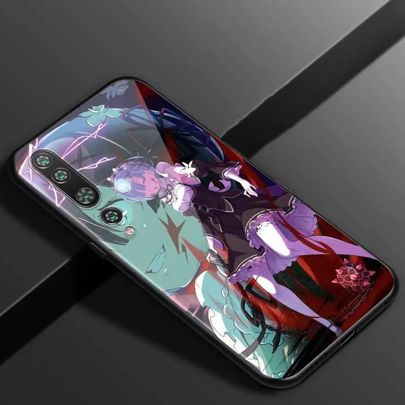 

Cartoon Anime Rem For Xiaomi Mi Note 10 Ultra 5G 9 SE 8 A3 A2 A1 6X Poco M2 Pro Play F1 Lite 5G Bright Black Phone Case