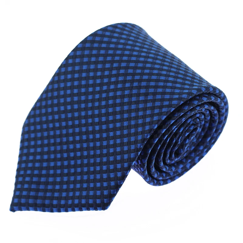 

Blue 8CM Men Tie Skinny Ties Luxury Plaid Neckties Corbatas Gravata Jacquard Man's Wedding Dress Slim Tie