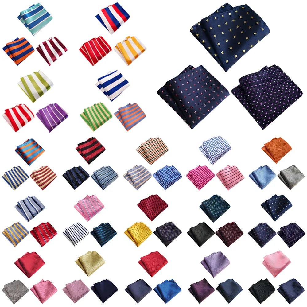 3 Packs Men Stripe Candy Color Pocket Square Handkerchief Wedding Party Hanky HZTIE0371 | Аксессуары для одежды