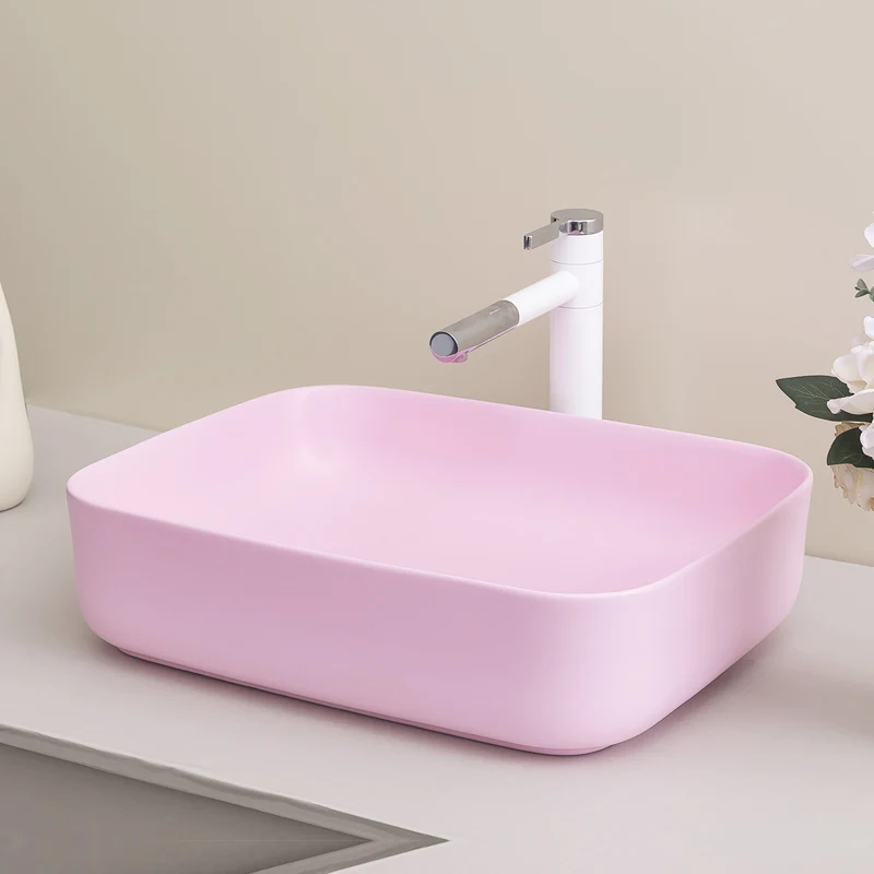 Pink Bathroom Cloakroom Europe Art wash basin Ceramic vessel Counter Top Wash Basin Sink ceramic | Обустройство дома