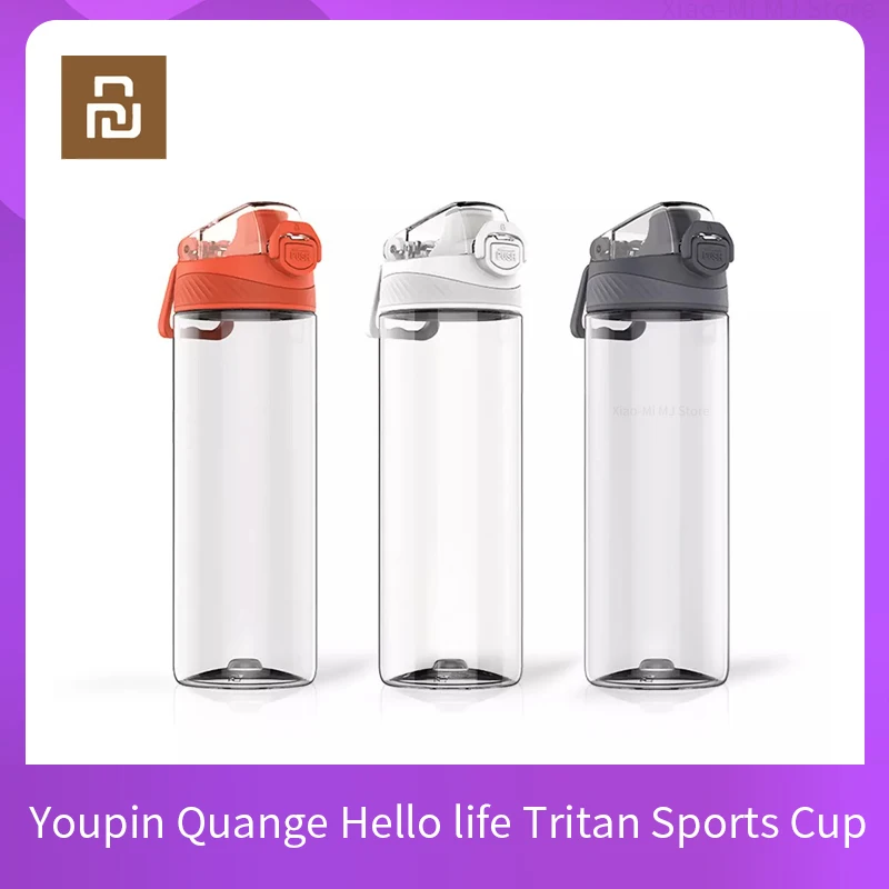 Youpin Quange Hello life тритановая спортивная чашка безопасный замок устойчивый к высокой