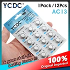 12 шт1 карта YCDC AG 13 кнопочный аккумулятор 1,5 В SR44SW L1154 RW82 RW42 LR44 357 AG13 батареи для монет Часы с калькулятором игрушки