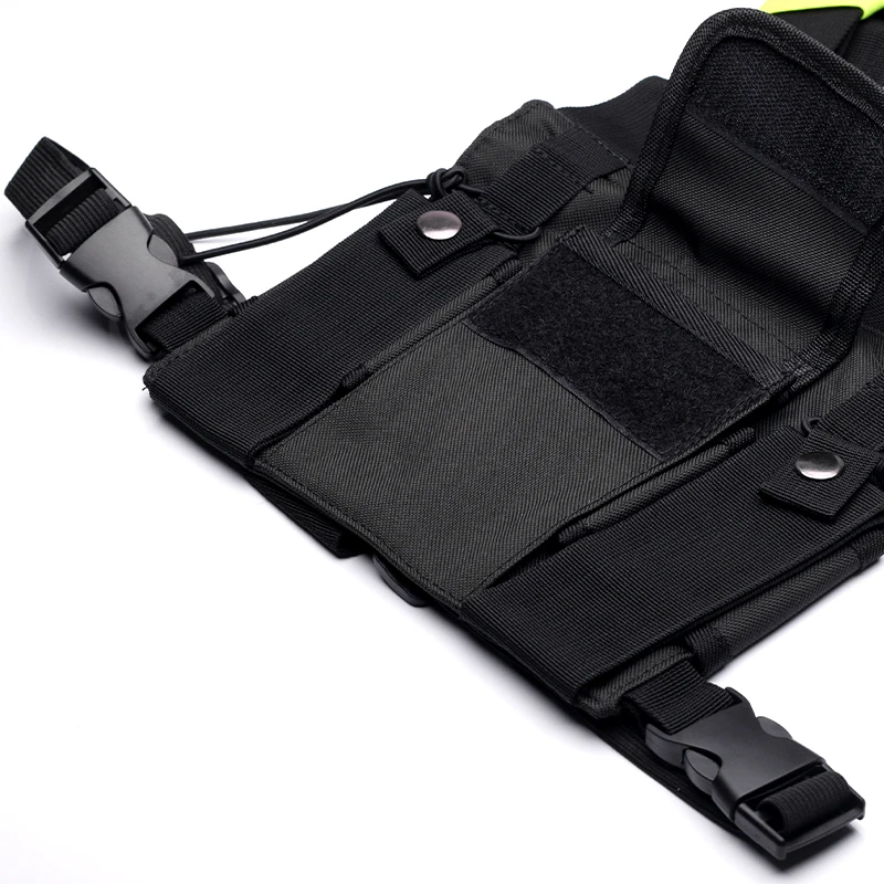 Green Tactical Harness Front Pack Bag Case Pouch Carry Holster for Kenwood Motorola TYT Baofeng Walkie Talkie Vest Rig Chest Bag